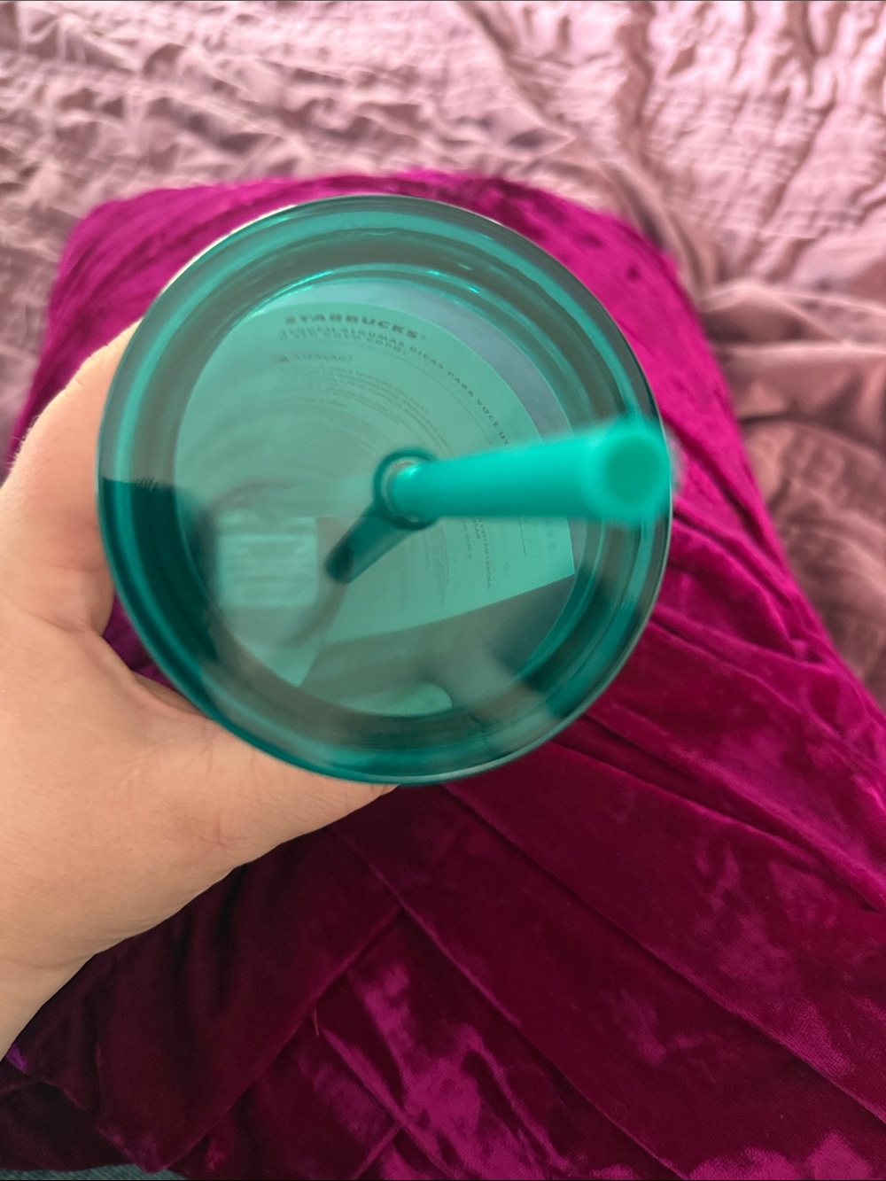 ✨ NWT ✨ Starbucks 2022 Spring Teal & Orange Confetti Glass Cold Cup Tumbler 24oz - Picture 4 of 5